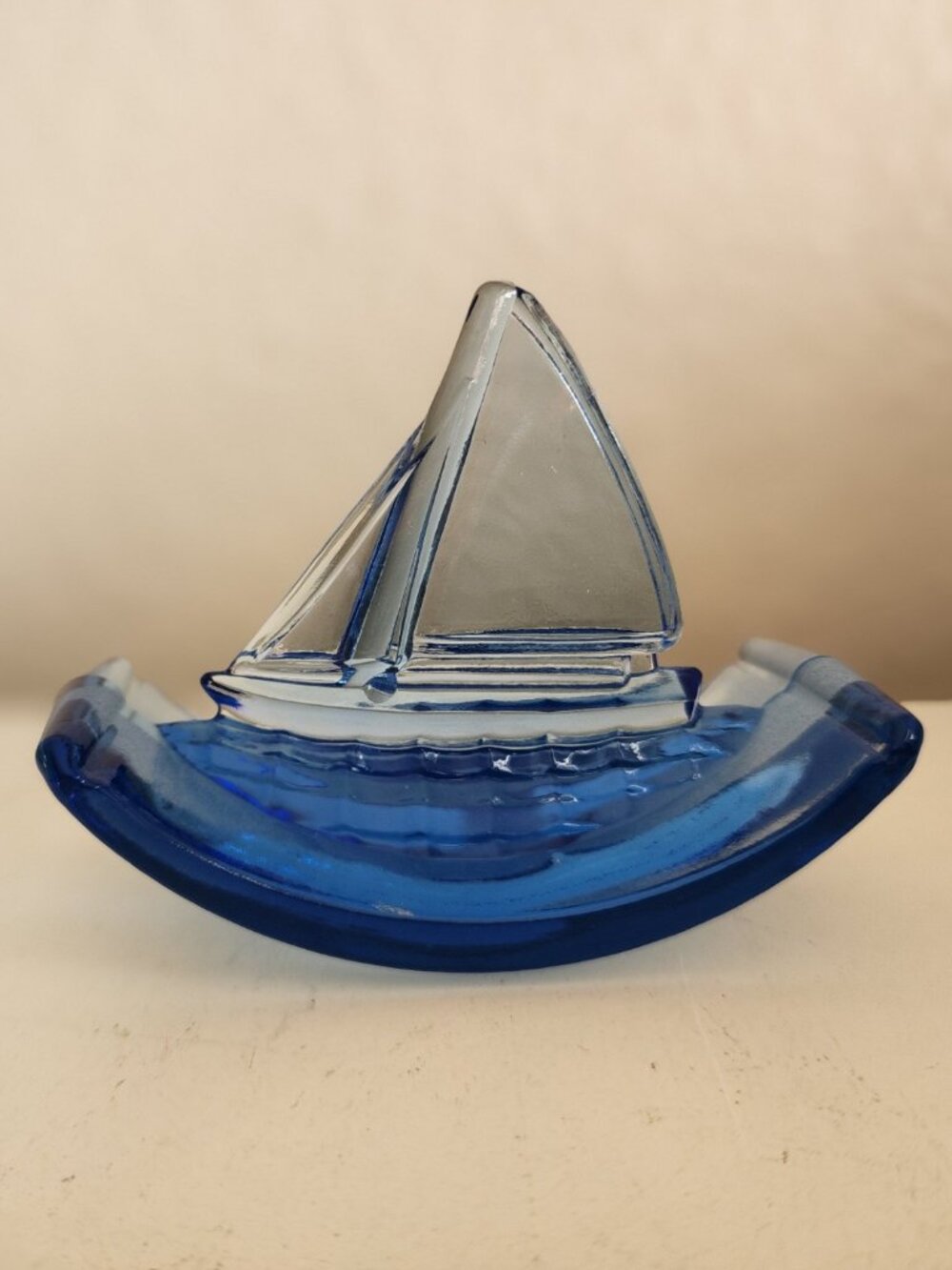 HOUZE 1930s ART DECO COBALT BLUE SPORTSMAN SERIES SHIPS INK Rocker Blotter